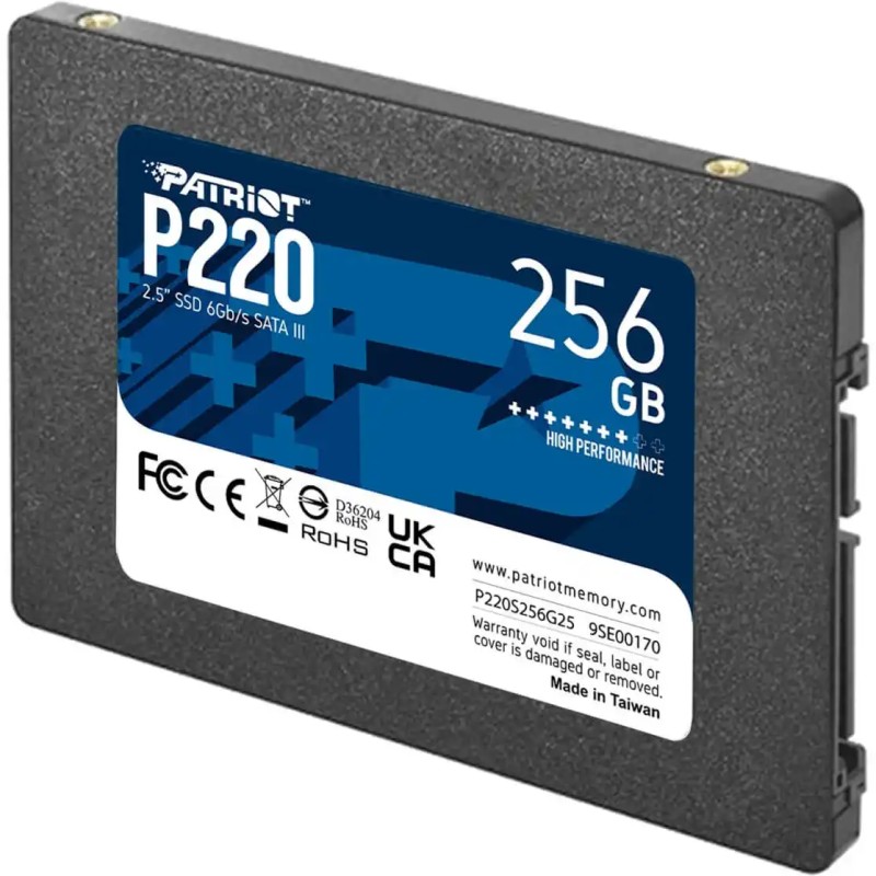 SSD 2.5 SATA3 256GB Patriot P220 550MBs/490MBs P220S256G25