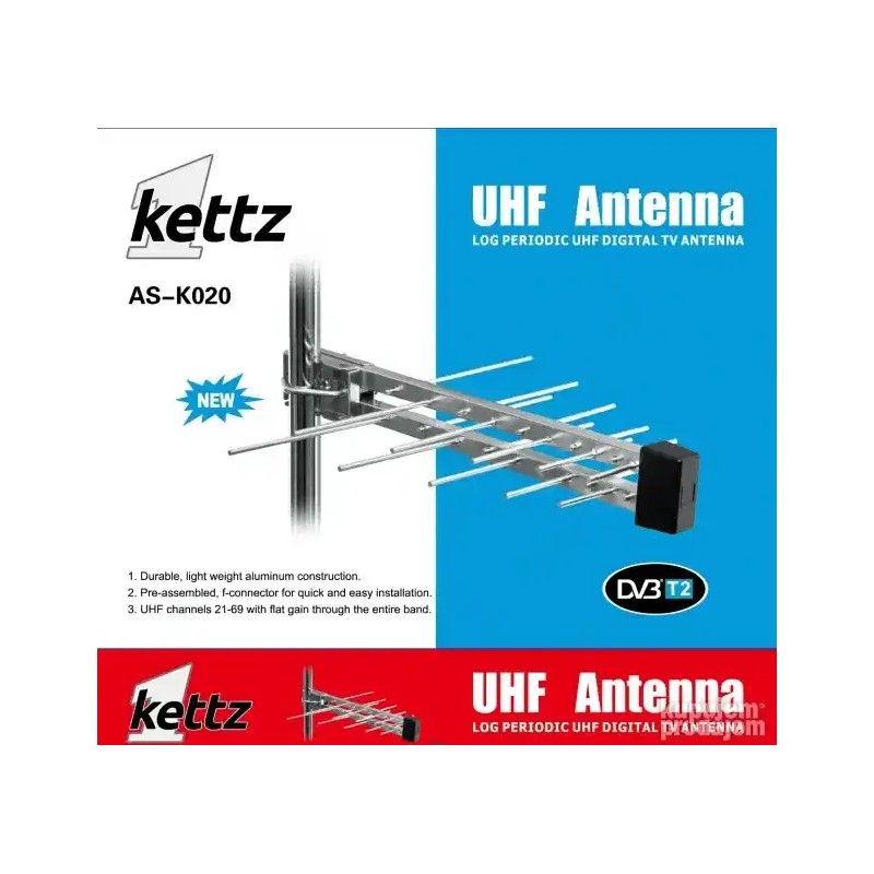 Spoljna antena Kettz AS-K020 TV/FM/T2