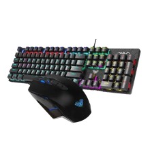 Tastatura + miš AULA T640 USB RGB US