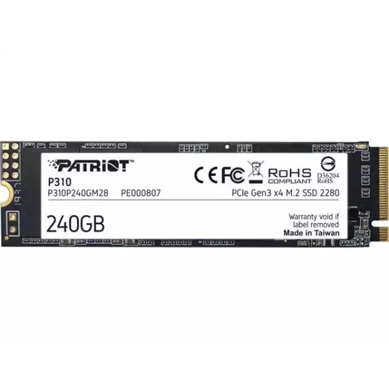 SSD M.2 NVMe 240GB Patriot P310 1700MBs/1000MBs P310P240GM28