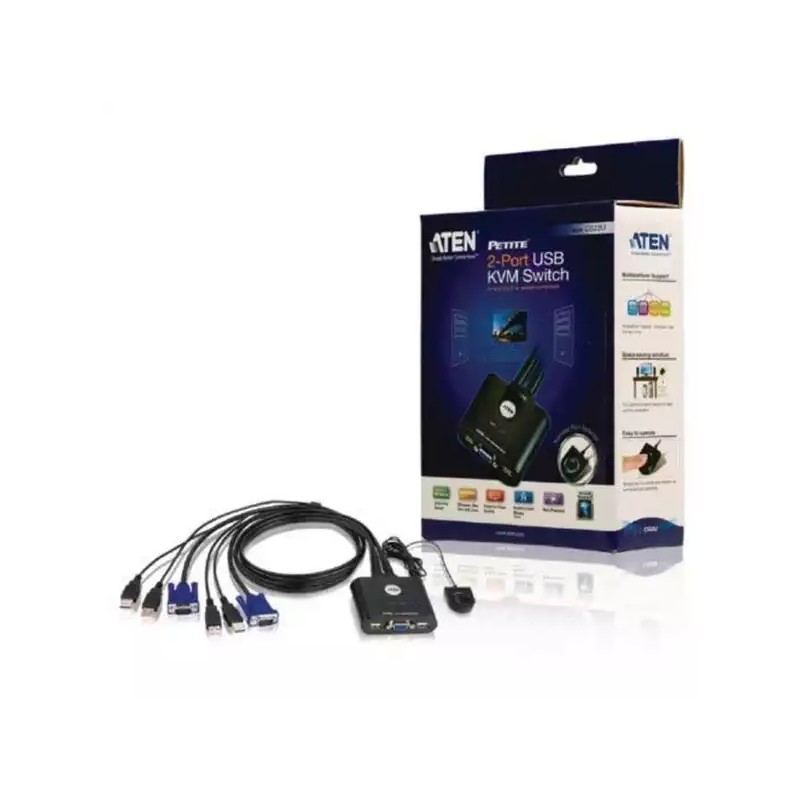 KVM Switch 2p usb Pocket Aten CS22U