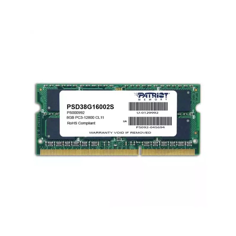 Memorija SODIMM DDR3 8GB 1600MHZ Patriot Signature PSD38G16002S