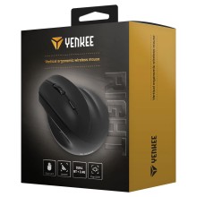 Bežični miš vertikalni ergonomski Yenkee YMS 5060R 2400dpi/ Dual mode 2.4/BT Crni