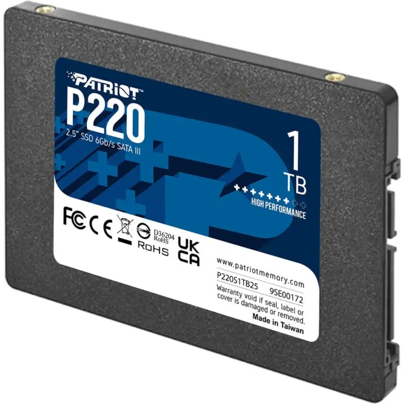 SSD 2.5 SATA3 1TB Patriot P220 550MBs/500MBs P220S1TB25