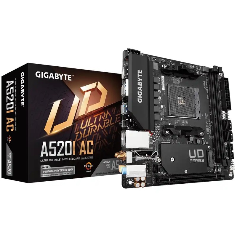 Matična ploča AM4 Gigabyte A520I AC 2xHDMI/DP/M.2/WIFI