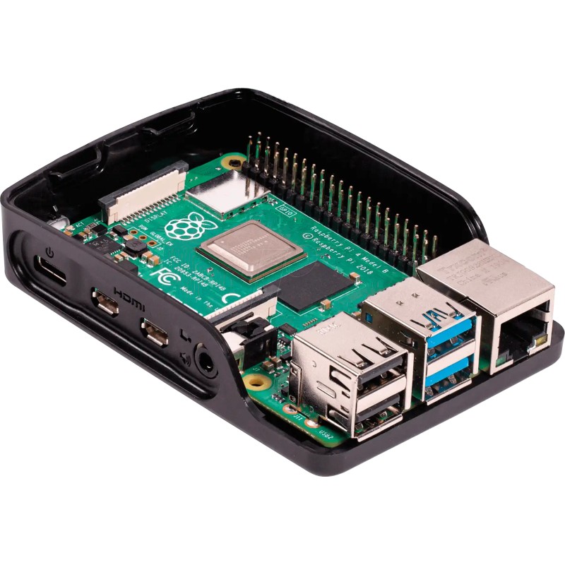 Kućište za Raspberry Pi 4 crno sivo