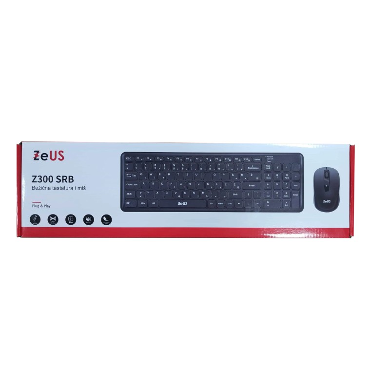 Bežična tastatura + miš Zeus Z300 Srb