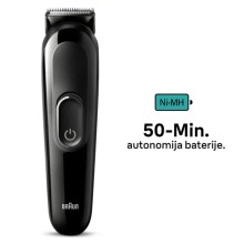 Trimer Braun MGK 3410 BLK/ za bradu i kosu/punjivi/6u1