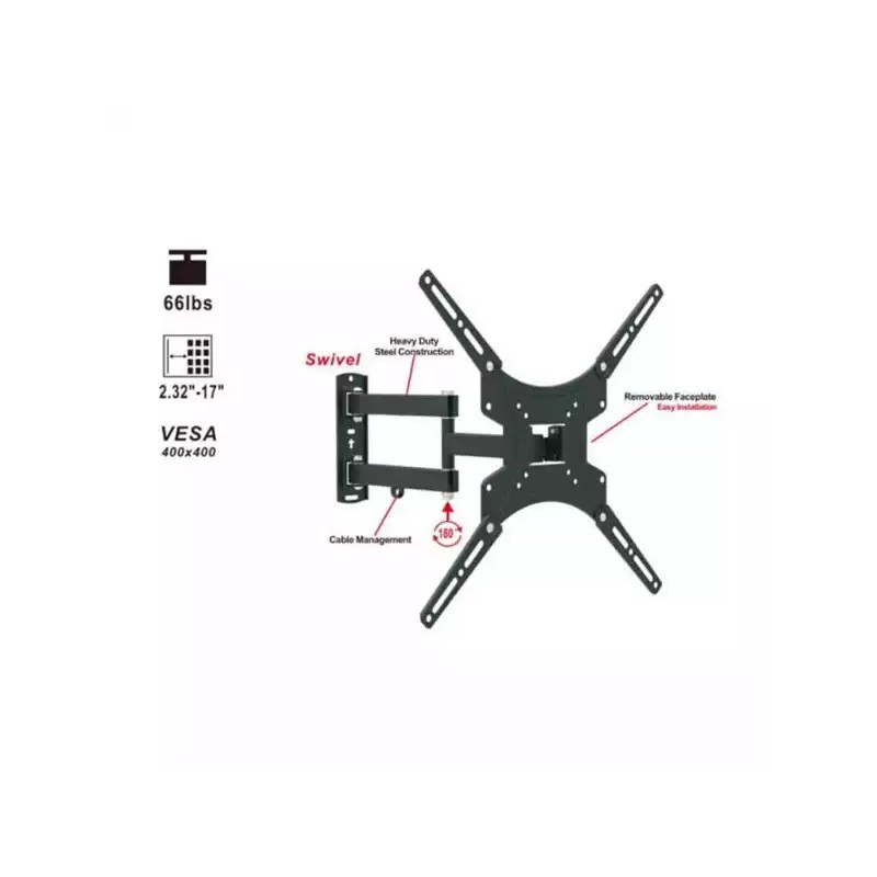 Nosač za TV Trick TR009 17-55 400x400/od zida57-430mm/30kg/zglobni