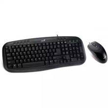 Tastatura + miš Genius KM-200 US USB, crna