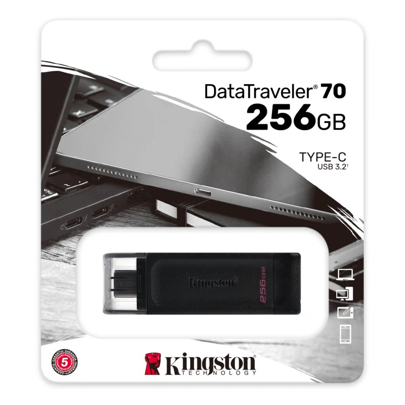 USB Flash 256GB Kingston DT70 Type C