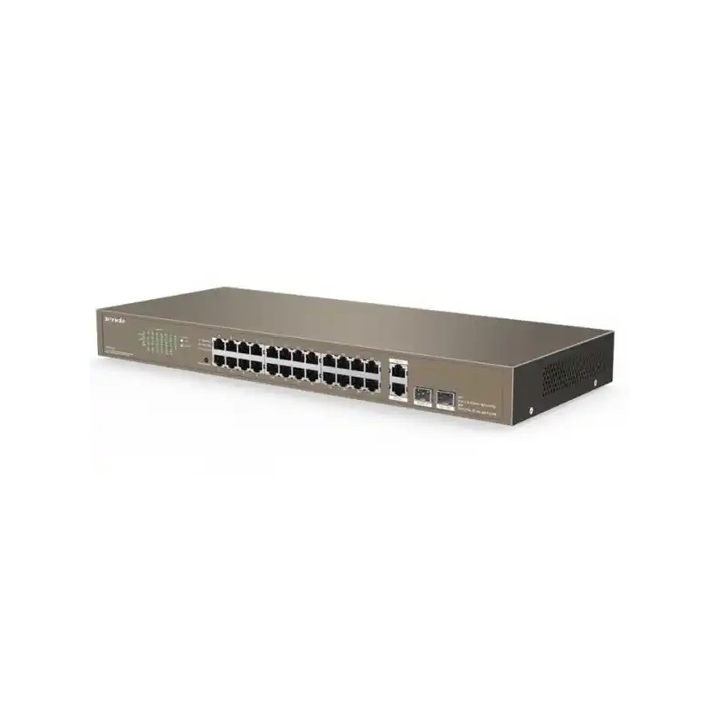 Svič 10/100 24-Port Tenda TEF1026F + 2 Gigabit Base-X SFP ports