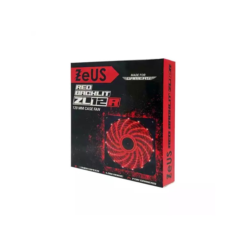 Case Cooler 120x120 ZEUS Red led light