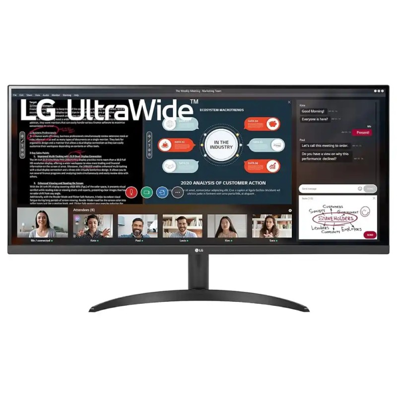 Monitor 34 LG 34WP500-B 2560x1440/QHD/75Hz/IPS/5ms/2x HDMI