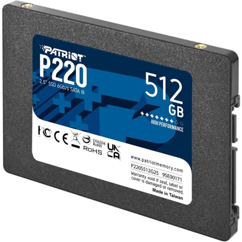 SSD 2.5 SATA3 512GB Patriot P220 550MBs/500MBs P220S512G25