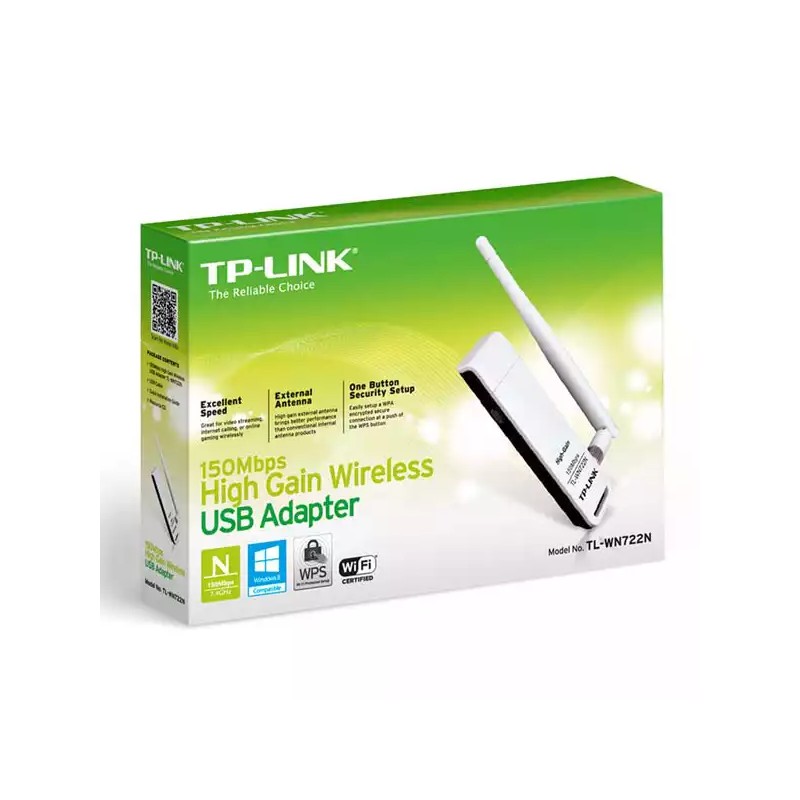 Wireless USB mrežna kartica TP-Link TL-WN722N 150Mbs-2.4GHz-100mW-4dB