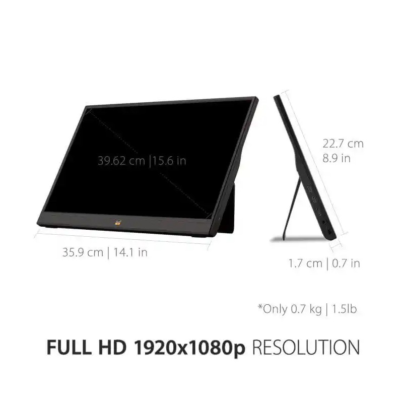 Portabilni monitor 16 ViewSonic VA1655 1920x1080/Full HD/IPS/60Hz/USB-C/Mini HDMI/Audio