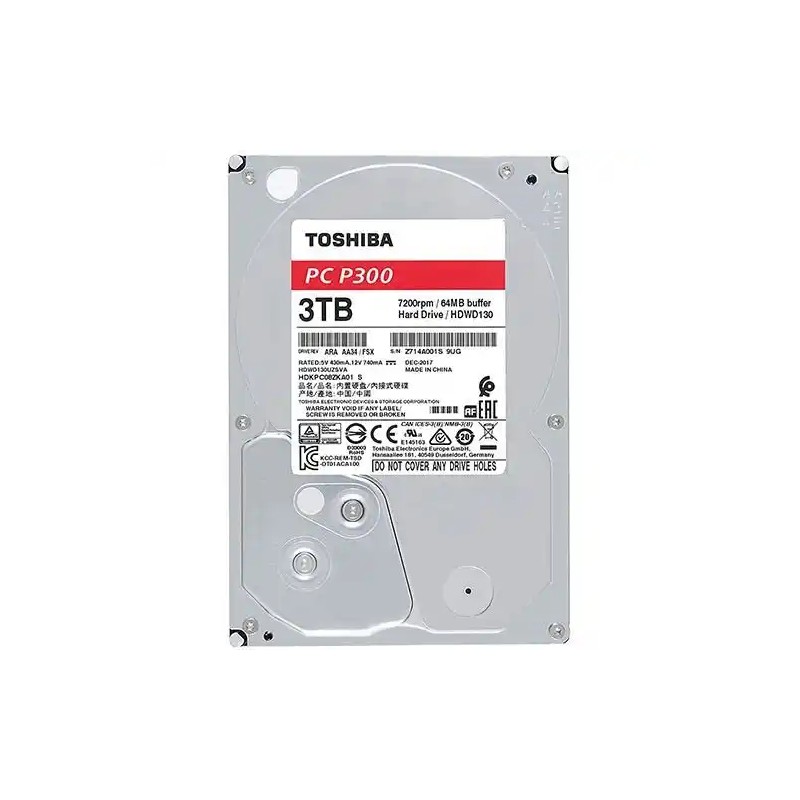 Hard disk 3TB SATA3 Toshiba 128MB HDWD130UZSVA P300