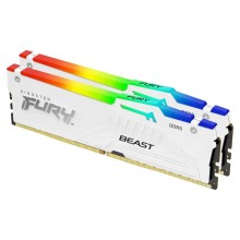 Memorija DDR5 32GB (2x16GB) 5600MHz Kingston Fury Beast RGB XMP KF556C40BWAK2-32 White