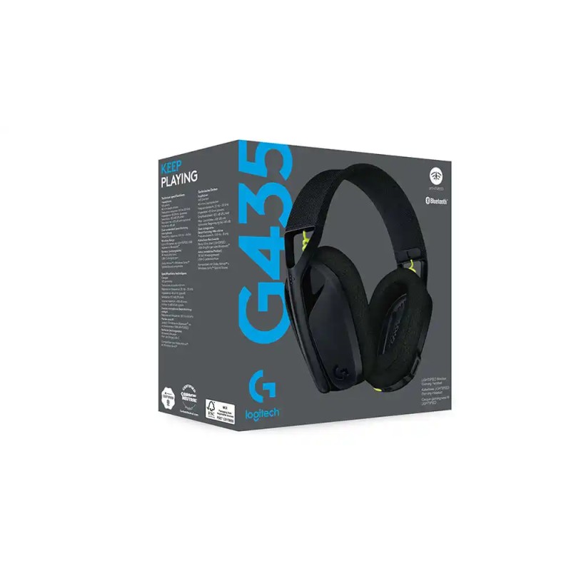 Bežične slušalice a mikrofonom Logitech G435 Lightspeed crna