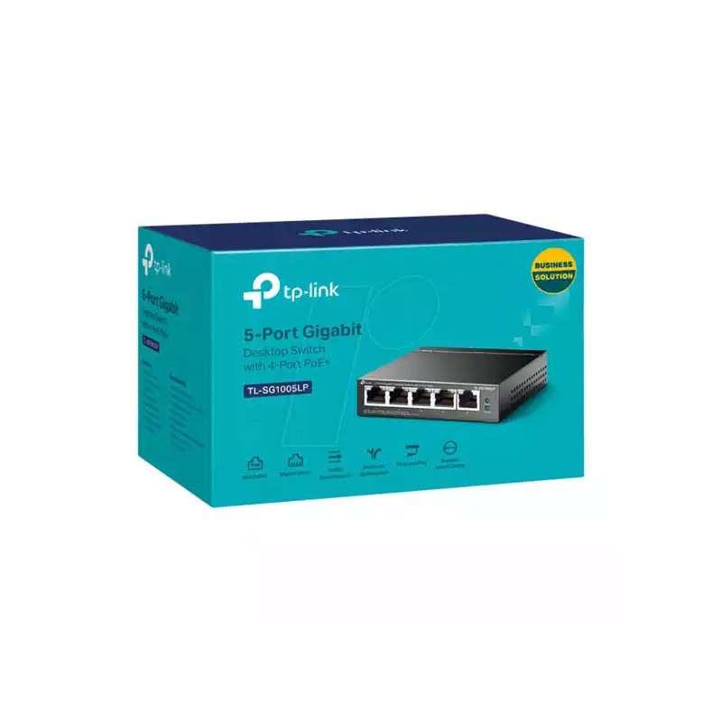 Svič 10/100/1000 5-port TP-Link TL-SG1005LP 4xPoE port 30W