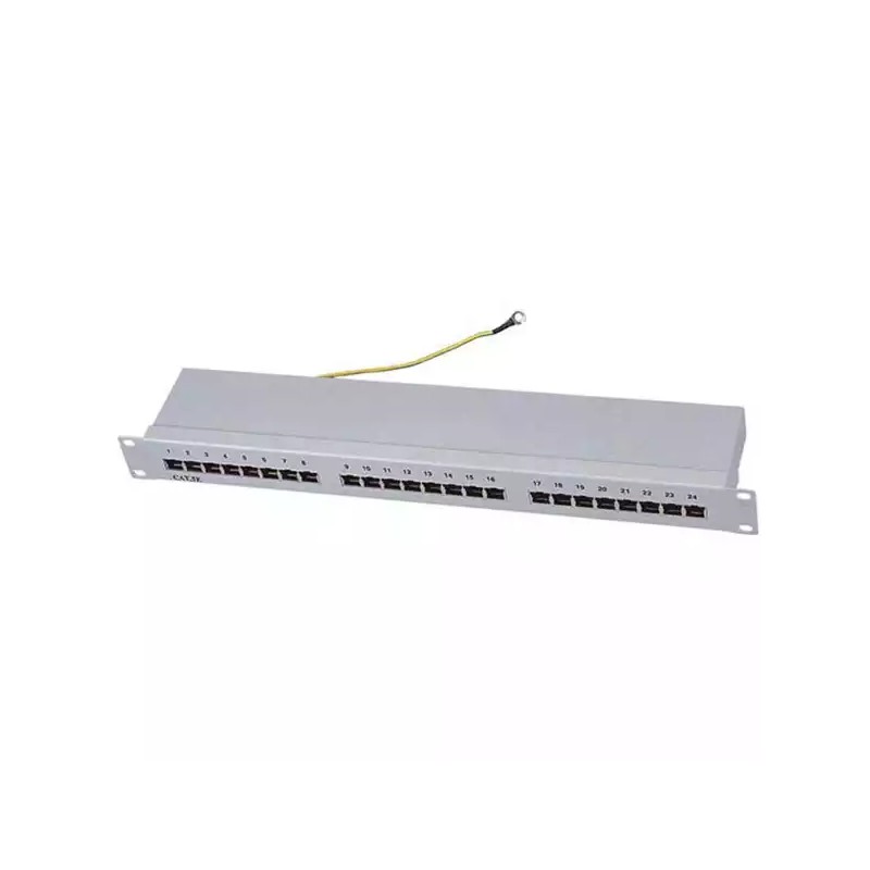 Patch panel 19/1U sa 24 RJ-45 STP kat. 6 Fully Shielded, Krone LSA, držač kablova sa zadnje