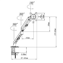 Stoni nosač za monitor Prosto MH211B 13-32