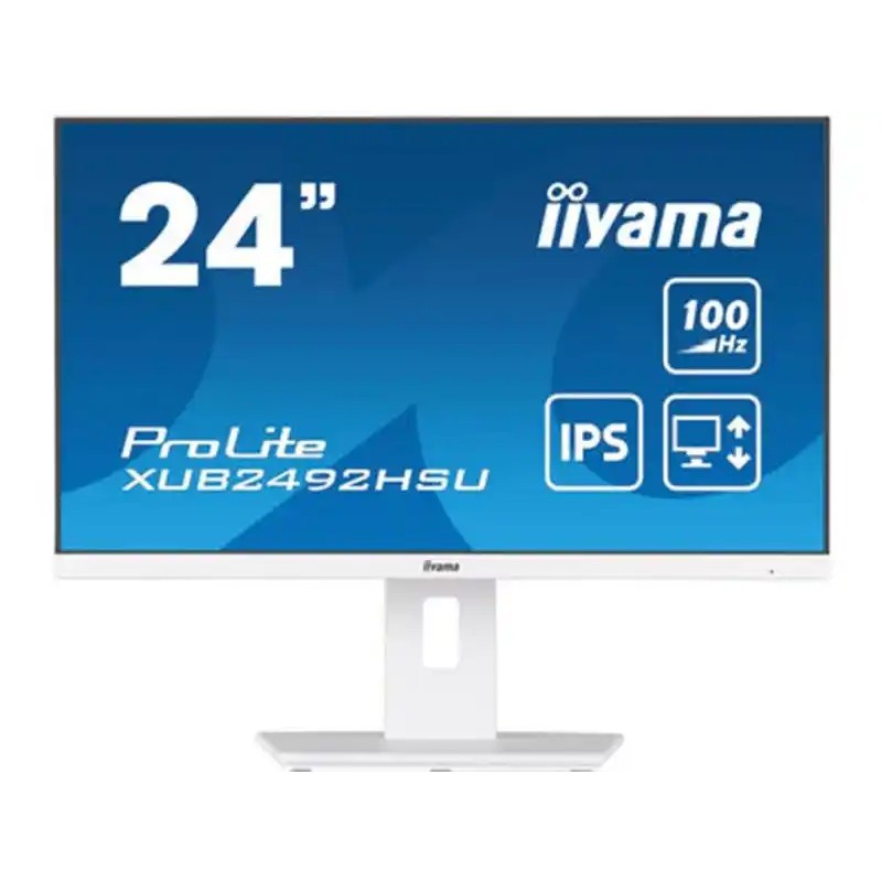 Monitor 24 Iiyama XUB2492HSU-W6 1920x1080/Full HD IPS/100Hz/4ms/HDMI/DP/USB/Zvučnici/beli