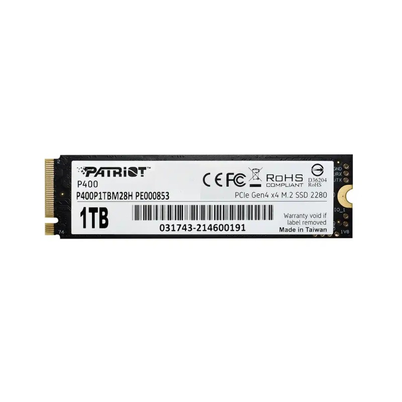 SSD M.2 NVMe 1TB Patriot P400 7000MBs/4800MBs P400P1TBM28H