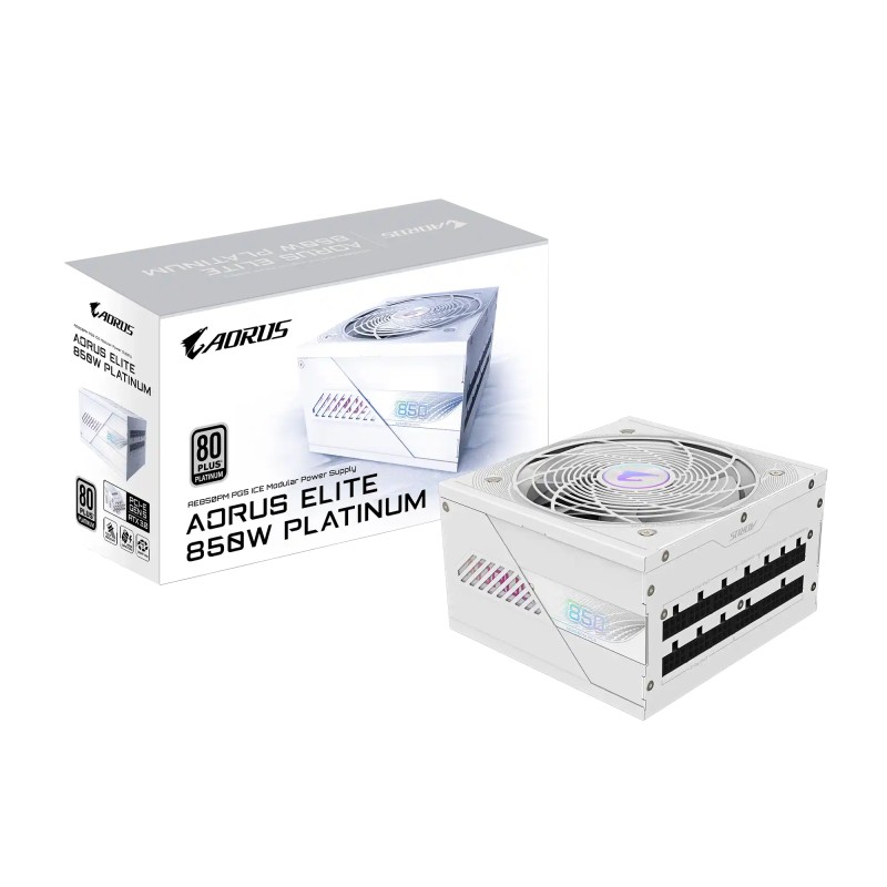Napajanje 850W Gigabyte Aorus Elite Platinum PG5 Modularno Ice Napajanje 850W Gigabyte Aorus Elite Platinum PG5 Modularno Ice