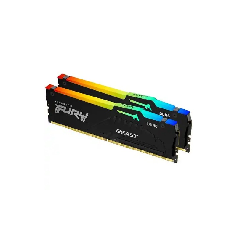 Memorija DDR5 32GB (2x16) 6000MHz Kingston Fury Beast RGB KF560C30BBAK2-32 Memorija DDR5 32GB (2x16) 6000MHz Kingston Fury Beast RGB KF560C30BBAK2-32