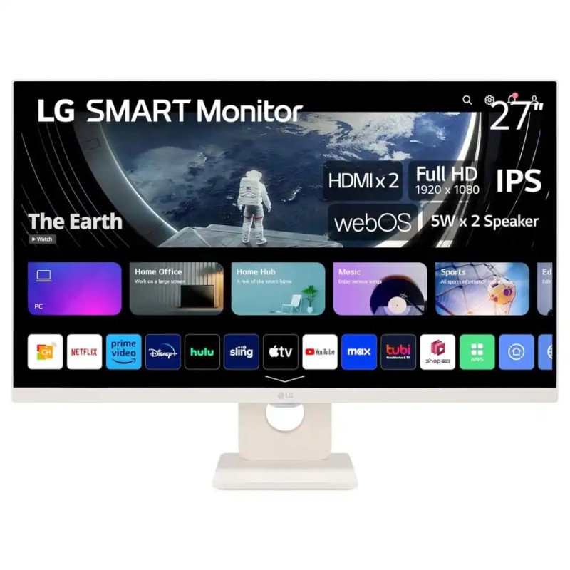 Monitor 27 LG 27SR50F-W SMART 1920x1080/Full HD/14ms/IPS/60Hz/2x HDMI/2x USB/Zvučnic/belii Monitor 27 LG 27SR50F-W SMART 1920x1080/Full HD/14ms/IPS/60Hz/2x HDMI/2x USB/Zvučnic/belii